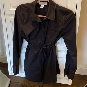 Black button down Maternity Shirt